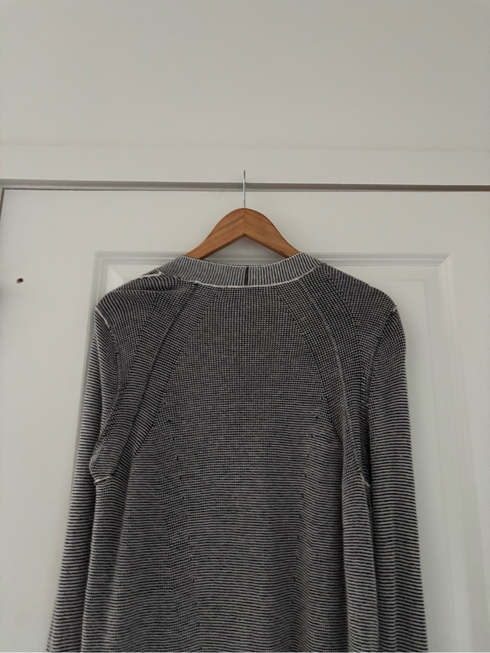 ATM Waffle Stitch Open Front Knit Cardigan Modal Wool Pockets - Picture 12 of 12